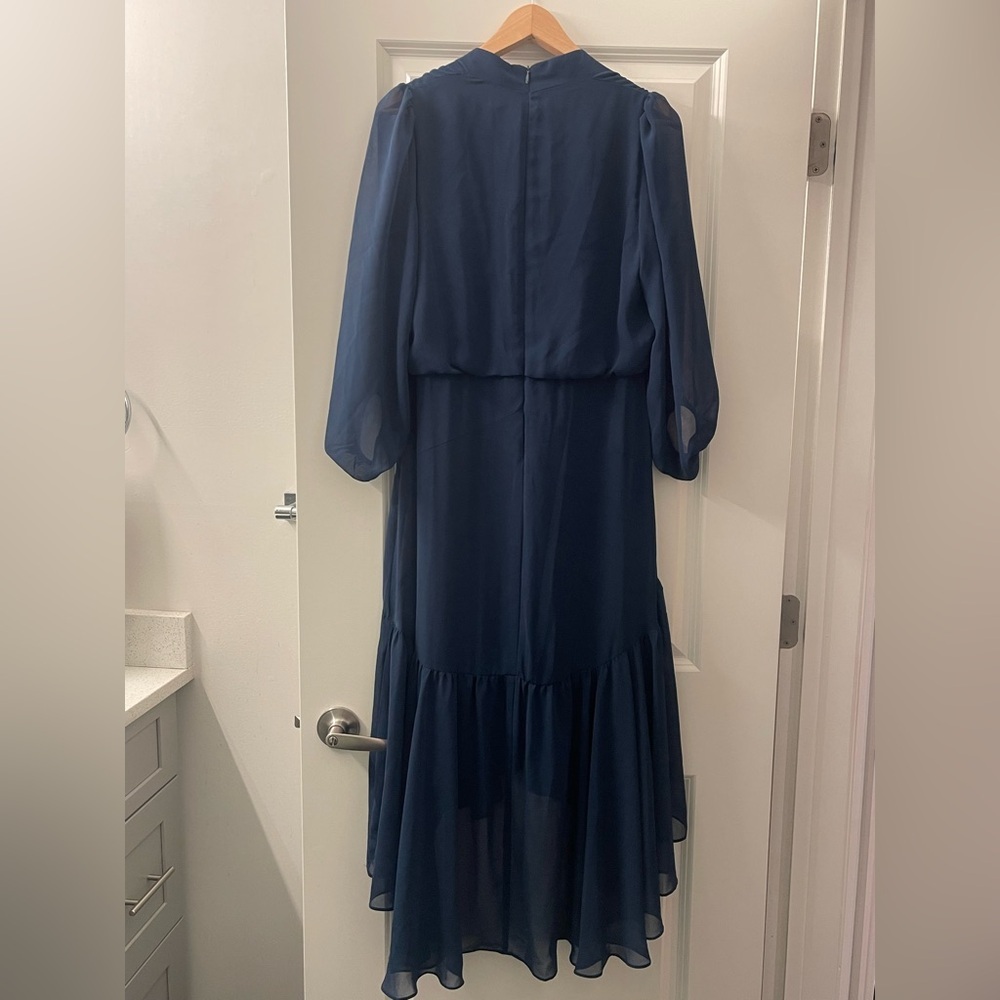 Taylor Midnight Blue High-Low Dress - Picture 2 of 5